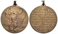SAVOIA - Vittorio Emanuele III (1900-1943) - Medaglia - 1918 - I° Armata Alpini - Allegoria - R/ Scritta Opus: Bistolfi Ø: 35 mm. - (AE g. 19,57) - qF...