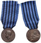 SAVOIA - Vittorio Emanuele III (1900-1943) - Medaglia - Operazioni in Africa Orientale - Testa del Re a s. - R/ Fascio, paesaggio e motto, in esergo f...