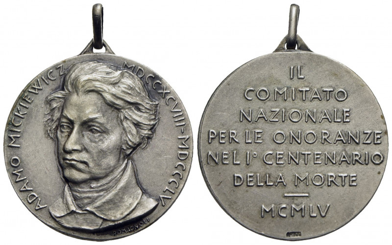 PERSONAGGI - Adam Mickiewicz (poeta e scrittore) (1798-1855) - Medaglia - 1955 -...