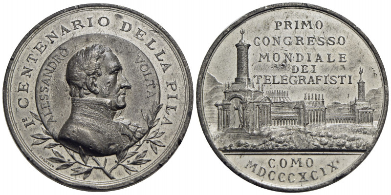 PERSONAGGI - Alessandro Volta (ingegnere e fisico) (1745-1827) - Medaglia - 1899...