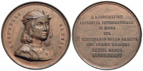 PERSONAGGI - Raffaello Sanzio (pittore e architetto) (1483-1520) - Medaglia - 1883 - IV° Centenario della nascita Opus: Moscetti Ø: 40 mm. - AE - SPL-...