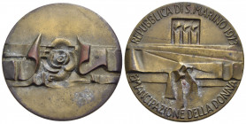 SAN MARINO - - Medaglia - 1973 - Emancipazione della donna - R/ Rosa sbocciata Opus: Ceschia - Johnson Ø: 50 mm. - AE - FDC