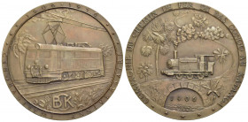 CONGO - Repubblica - Medaglia - 1956 - 50 della ferrovia del Katanga - Treno - R/ Treno Opus: Brunet Ø: 85 mm. - AE - FDC
