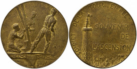 FRANCIA. Medaglia souvenir della Torre Eiffel primi del '900. AE dorato (27,17 g - 41 mm). SPL