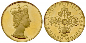 GRAN BRETAGNA. Elisabetta II. Medaglia commemorativa - 2 Ducati. Proof Au (25mm, 7.00g). SPL
