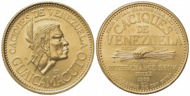 VENEZUELA. 60 Bolivares 1955. Au (30mm, 22.25g). Inter-Change Bank, Switzerland. SPL