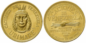 VENEZUELA. 60 Bolivares 1955. Au (30mm, 22.26g). Inter-Change Bank, Switzerland. SPL