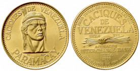VENEZUELA. 60 Bolivares 1955. Au (30mm, 22.22g). Inter-Change Bank, Switzerland. SPL