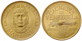 VENEZUELA. 60 Bolivares 1955. Au (30mm, 22.25g). Inter-Change Bank, Switzerland. SPL