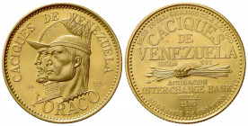 VENEZUELA. 60 Bolivares 1955. Au (30mm, 22.27g). Inter-Change Bank, Switzerland. SPL