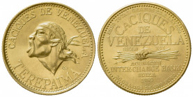 VENEZUELA. 60 Bolivares 1955. Au (30mm, 22.29g). Inter-Change Bank, Switzerland. SPL