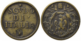 ROMA. Innocenzo XIII (1721-1724). Peso monetale Scudo d'Italia. AE (3,15 g). Rif. Mazza 477. BB+