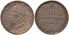 SAVOIA. SATIRICHE. Vittorio Emanuele II. 10 Centesimi 1863 Cu (9,66 g). Incisioni coeve. BB