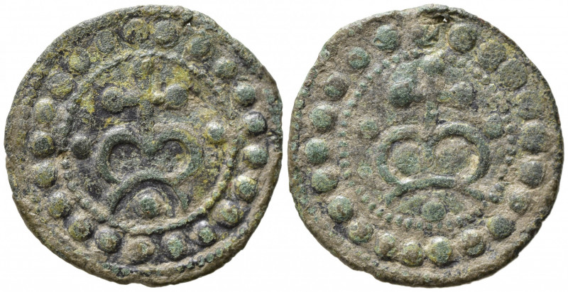 Tessera mercantile (sec.XIII-XIV). AE (3,91 g). BB