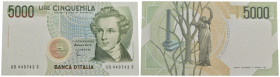 BANCA d'ITALIA - Repubblica Italiana (emissioni in lire) (1946-2001) - 5.000 Lire - Bellini - 26/11/1996 - Alfa 813; Lireuro 69D Fazio/Amici - FDS
