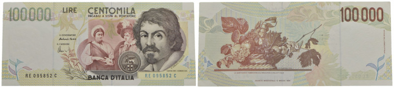 BANCA d'ITALIA - Repubblica Italiana (emissioni in lire) (1946-2001) - 100.000 L...