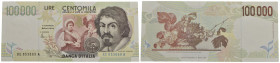 BANCA d'ITALIA - Repubblica Italiana (emissioni in lire) (1946-2001) - 100.000 Lire - Caravaggio 2° tipo - 1998 - RR Alfa 935sp Sostitutiva XE - FDS