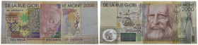 - - De La Rue Giori - Specimen Leonardo Da Vinci Le Mont 2000 con n. di serie - - FDS