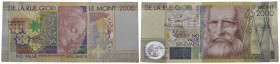- - De La Rue Giori - Specimen Leonardo Da Vinci Le Mont 2000 senza n. di serie - - FDS