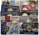 Estere - - - 2 Euro Belgio - Lotto di 10 coincard anni 1994 e dal 2014 al 2019 - - FDC