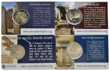 Estere - - - 2 Euro Malta - Lotto di 4 coincard anni 2015, 2016, 2017 e 2019 - - FDC
