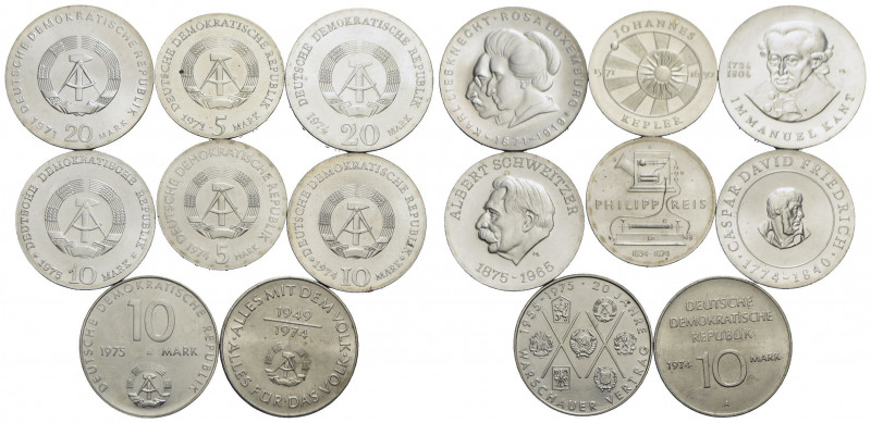 Estere - - - GERMANIA - lotto di 8 monete - - FDC