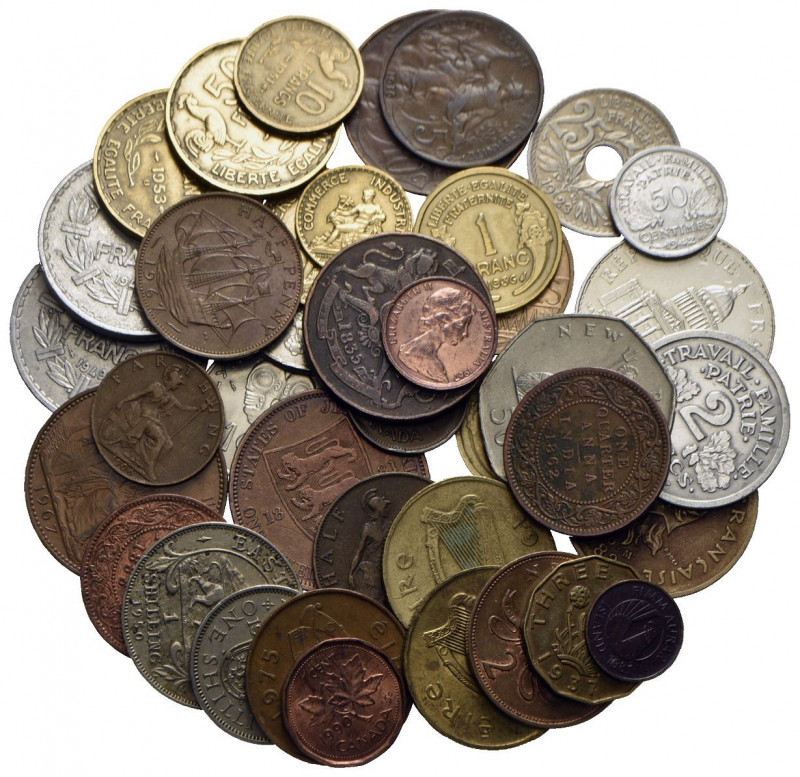 Estere - - - Lotto di 39 monete Francia, Gran Bretagna e colonie, Irlanda - - Va...