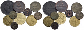Zecche Italiane - - - Lotto di 9 monete e medaglie - - Varie