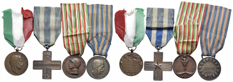 Medaglie - - - Lotto 4 medaglie : 1) Croce al Merito di Guerra 2) medaglia prima...