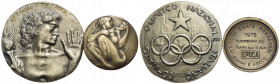 Medaglie - - - Lotto di due medaglie di E. Greco: 1978 200° Teatro alla Scala (AE) e 1918 e 11° Trofeo Fontana (MB) - - SPL÷FDC