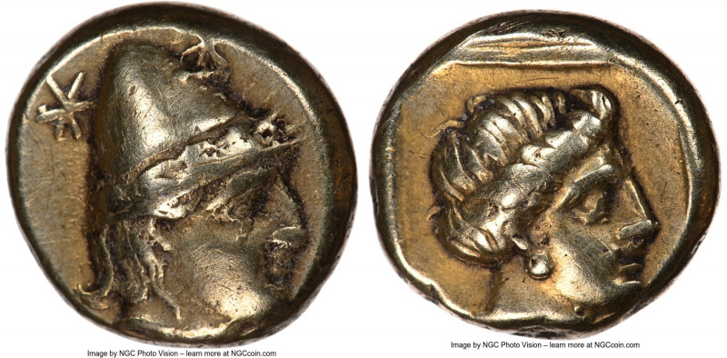 LESBOS. Mytilene. Ca. 377-326 BC. EL sixth-stater or hecte (10mm, 2.54 gm, 11h)....