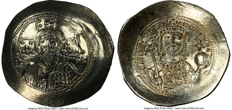 Michael VII Ducas (AD 1071-1078). AV/EL histamenon nomisma scyphate (27mm, 4.28 ...