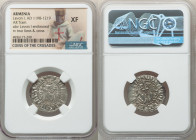 Cilician Armenia. Levon I 4-Piece Lot of Certified Trams ND (AD 1198-1219) XF NGC, 22mm. Levon I enthroned / Two lions supporting Cross. Sold as is, n...