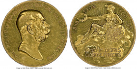 Franz Joseph I gold Proof "Lady in the Clouds" 100 Corona 1908 PR58 NGC, Kremnitz mint, KM2812, Fr-514. Struck for the 60th anniversary of Franz Josep...