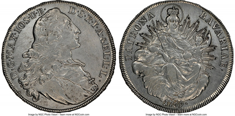 Bavaria. Maximilian III Joseph Taler 1769 AU Details (Harshly Cleaned) NGC, Muni...