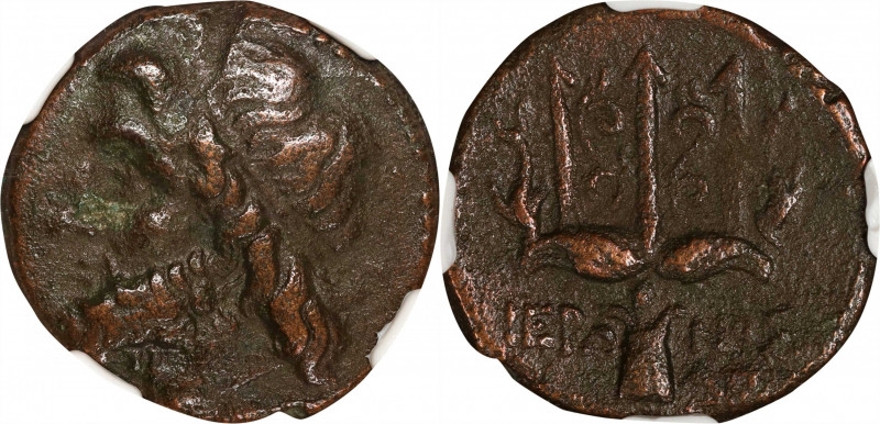 SICILY. Syracuse. Hieron II, 275-215 B.C. AE Litra, 263-218 B.C. NGC Ch VF.
HGC...