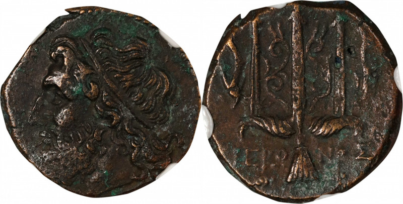 SICILY. Syracuse. Hieron II, 275-215 B.C. AE Litra, 263-218 B.C. NGC Ch VF.
HGC...