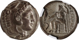 MACEDON. Kingdom of Macedon. Alexander III (the Great), 336-323 B.C. AR Tetradrachm (16.28 gms), Amphipolis Mint, ca. 332-326 B.C. NGC EF, Strike: 5/5...