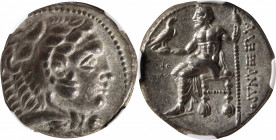 MACEDON. Kingdom of Macedon. Alexander III (the Great), 336-323 B.C. AR Tetradrachm (16.85 gms), Tyre Mint, dated RY 26 of 'Ozmilk (324/3 B.C.). NGC A...