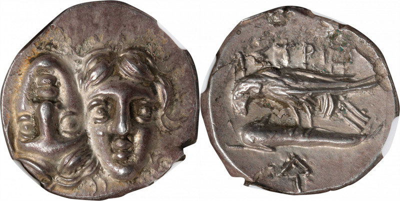 THRACE. The Danubian District. Istros. AR Drachm, ca. 313-280 B.C. NGC Ch EF. Fl...