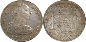 MEXICO. 8 Reales, 1790-Mo FM. Mexico City Mint. Charles IV. PCGS AU-50.
Fr-B1; KM-73. Bust of Charles III, Ordinal IV. An wholesome example of the tw...