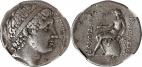 SYRIA. Seleukid Kingdom. Antiochos I Soter, 281-261 B.C. AR Tetradrachm (16.82 gms), Smyrna Mint. NGC Ch VF, Strike: 5/5 Surface: 3/5.
HGC-9, 128a; S...