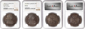 MEXICO. Duo of 8 Reales (2 Pieces), 1809 & 1810. Mexico City Mint. Ferdinand VII. Both NGC Certified.
1) 1809-Mo TH. Ferdinand VII. NGC AU Details--O...