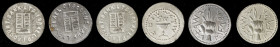 JUDAEA. Trio of Ancient-Inspired Lead Tokens (3 Pieces), ND (ca. 1960). All pieces: AS MADE.
All three of these rather interesting and RARE tokens st...