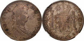 MEXICO. 8 Reales, 1816-Mo JJ. Mexico City Mint. Ferdinand VII. NGC AU-55.
KM-111. A well made example for the type, with just a touch of the typical ...