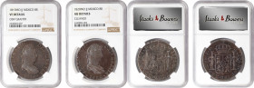 MEXICO. Duo of 8 Reales (2 Pieces), 1819 and 1820. Mexico City Mint. Ferdinand VII. Both NGC Certified.
1) 1819-Mo JJ. NGC VF Details--Obverse Graffi...