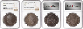 MEXICO. Duo of 8 Reales (2 Pieces), 1820 & 1821. Mexico City Mint. Ferdinand VII. Both NGC Certified.
1) 1820-Mo JJ. NGC VF-20. KM-111. 2) 1821-Mo JJ...