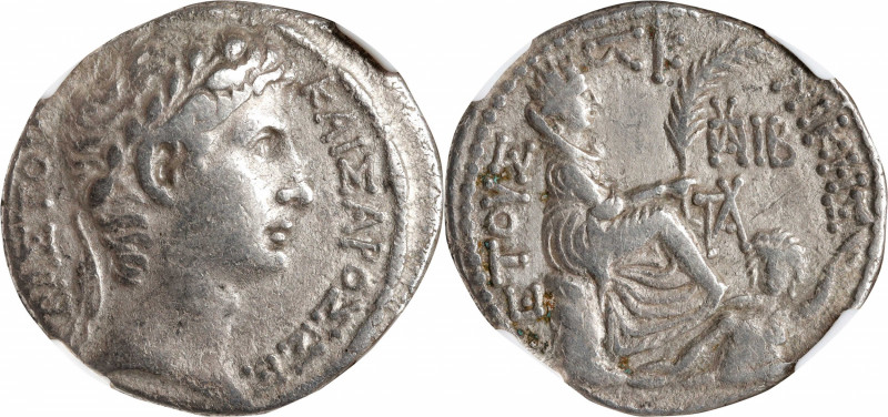 AUGUSTUS, 27 B.C.- A.D. 14. Syria, Seleucis and Pieria, Antioch. AR Tetradrachm ...