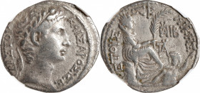 AUGUSTUS, 27 B.C.- A.D. 14. Syria, Seleucis and Pieria, Antioch. AR Tetradrachm (14.58 gms), dated year 26 of the Actian Era and Cos. XII (6/5 B.C.). ...