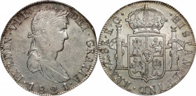 MEXICO. Zacatecas. War of Independence. 8 Reales, 1821-Zs RG. Ferdinand VII. PCGS AU-53.
KM-111.5; Cal-1465. A lightly circulated beauty, this exampl...